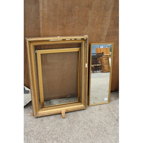 2821 - A GILT FRAMED PICTURE FRAME, 40