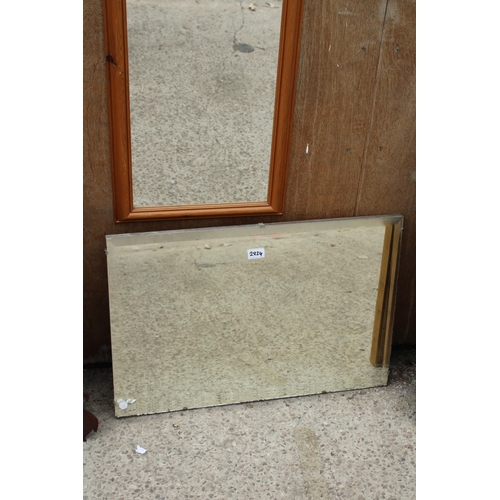 2824 - A PINE WALL MIRROR, 51