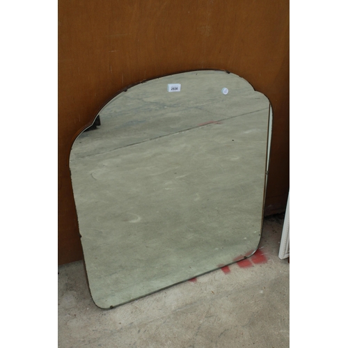 2836 - A FRAMELESS DRESSING TABLE MIRROR