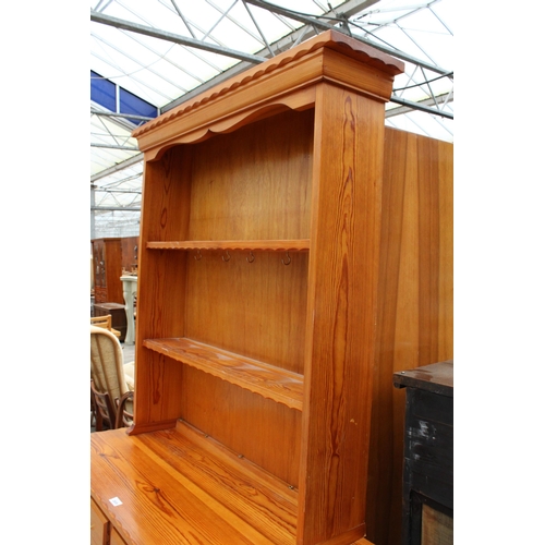 2839 - A PINE DRESSER WITH PLATE RACK, 40