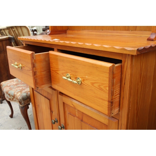 2839 - A PINE DRESSER WITH PLATE RACK, 40