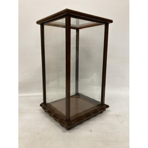 72 - A MAHOGANY COUNTER TOP DISPLAY CABINET