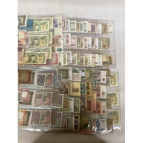 495 - AN ALBUM CONTAINING WORLD BANK NOTES TO INCLUDE CENTRAL BANK OF TRINIDAD AND TOBAGO, NIGERIA, JAPAN,... 