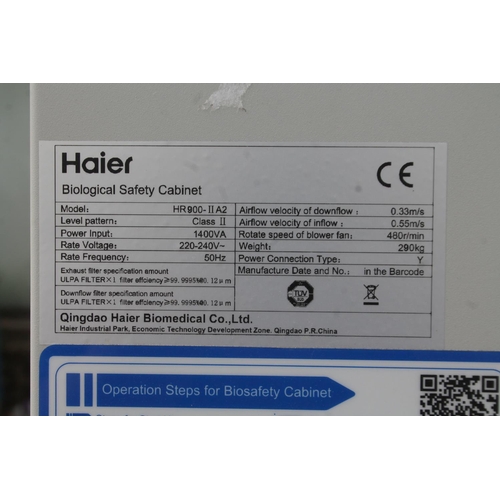 130 - HAIER CLASS II MICROBIOLOGICAL SAFETY CABINET FUME EXTRACTOR.  STAINLESS INTERNALS, HEPA FILTRATION ... 