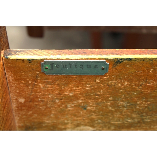 2871 - A MID 20TH CENTURY OAK SIDEBOARD ENCLOSING TWO DRAWERS AND TWO CUPBOARDS, 48