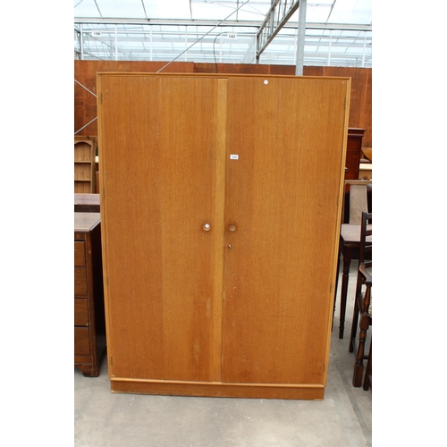 2869 - AN OAK MEREDEW TWO DOOR WARDROBE, 48