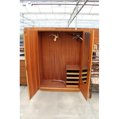 2869 - AN OAK MEREDEW TWO DOOR WARDROBE, 48