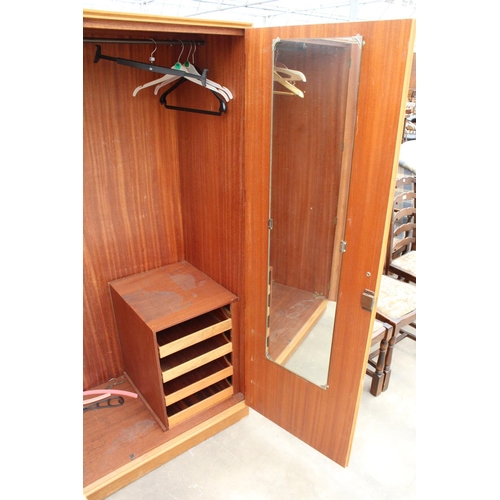 2869 - AN OAK MEREDEW TWO DOOR WARDROBE, 48