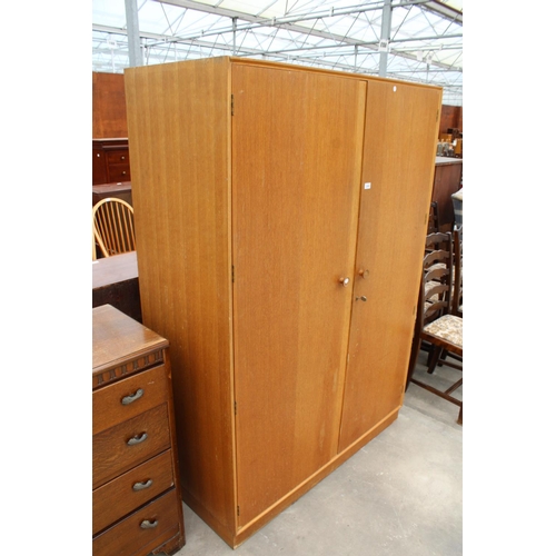 2869 - AN OAK MEREDEW TWO DOOR WARDROBE, 48