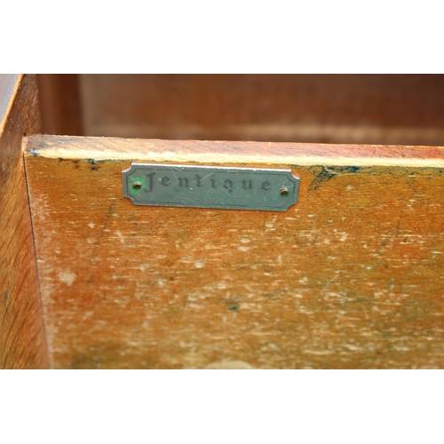 2871 - A MID 20TH CENTURY OAK SIDEBOARD ENCLOSING TWO DRAWERS AND TWO CUPBOARDS, 48