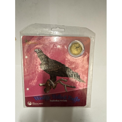 422A - THE PERTH MINT , AUSTRALIA , 2008 , “WEDGE TAILED EAGLE” , $1 COIN IN PRESENTATION PACK .