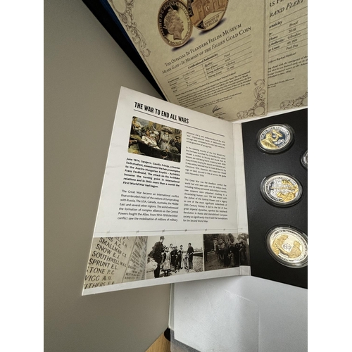 426A - A LONDON MINT , 2019 , “THE WE WILL REMEMBER THEM COLLECTION” , COMPLETE SET INCLUDING THE GOLD COIN... 