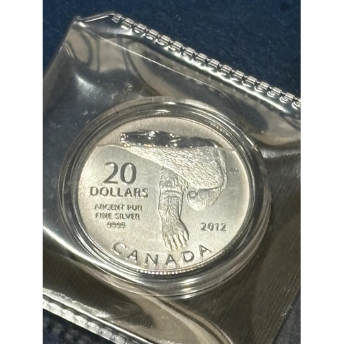 429A - CANADA , 2012 , $20 , SILVER COIN , HOUSED IN WALLET