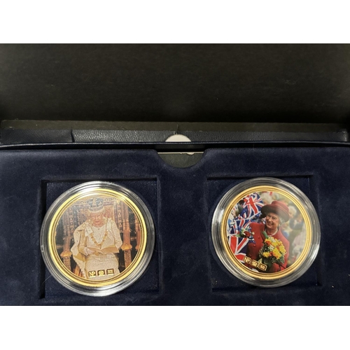 430A - A BOXED COLLECTION OF 6 UK “DIAMOND JUBILEE” COMMEMORATIVE MEDALLIONS