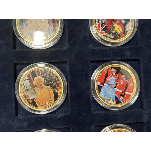 430A - A BOXED COLLECTION OF 6 UK “DIAMOND JUBILEE” COMMEMORATIVE MEDALLIONS