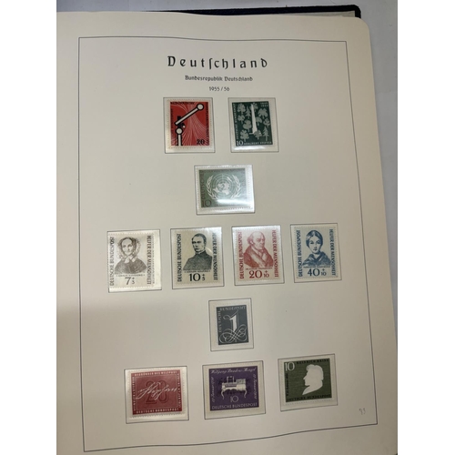 487A - AN ALBUM CONTAINING DEUTSCHLAND STAMPS TO INCLUDE 1965, 1966/69, 1971, ETC.,