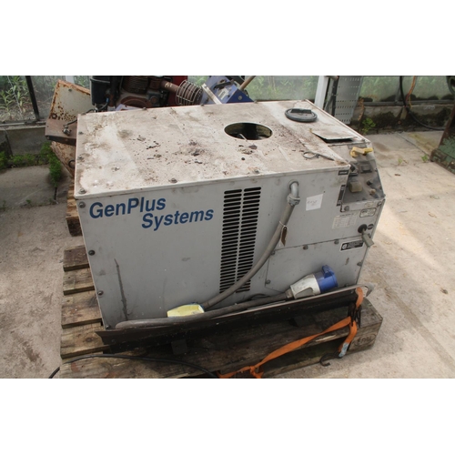 110 - GEN PLUS SYSTEMS 65 KVA DIESEL GENERATOR  WORKING ORDER NO VAT