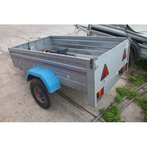 123 - CAR TRAILER WITH COVER  NO VAT