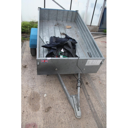 123 - CAR TRAILER WITH COVER  NO VAT