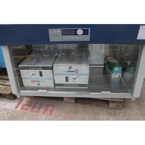 129 - HAIER CLASS II MICROBIOLOGICAL SAFETY CABINET FUME EXTRACTOR .  STAINLESS INTERNALS, HEPA FILTRATION... 