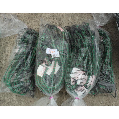 1387 - 6 BAGS OF BUNGEE STRAPS  + VAT