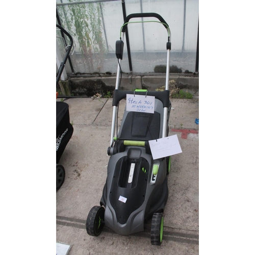 87 - G TECH 36 VOLT  LAWN MOWER IN WORKING ORDER   NO  VAT