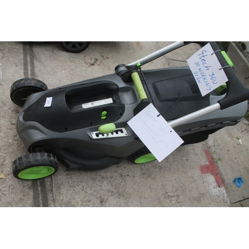 87 - G TECH 36 VOLT  LAWN MOWER IN WORKING ORDER   NO  VAT