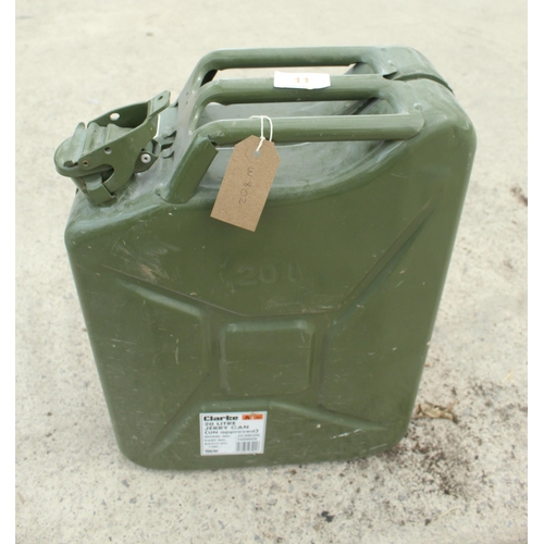 11 - 20 L JERRY CAN GOOD WORKING ORDER + VAT