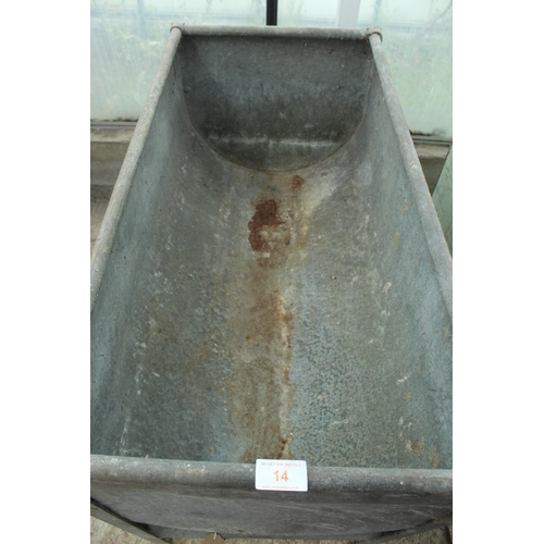 14 - GI WASH-UP TROUGH  NO VAT