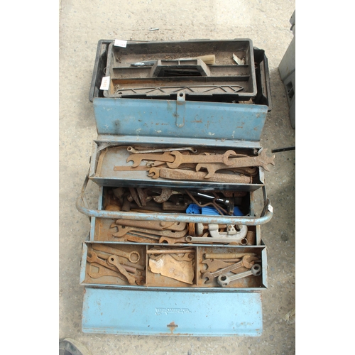 1435 - 2 TOOL BOXES OF SPANNERS  NO VAT