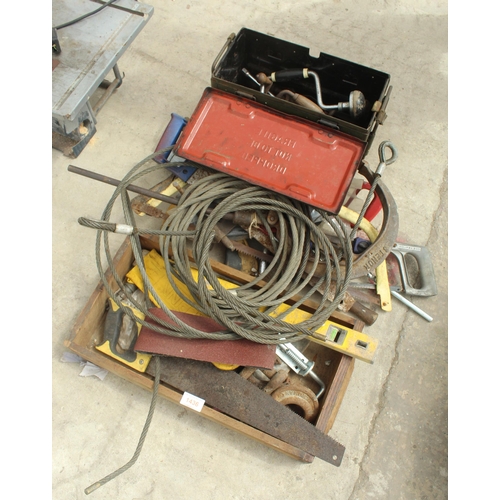 1436 - HAND TOOLS AND WIRE ROPE  NO VAT