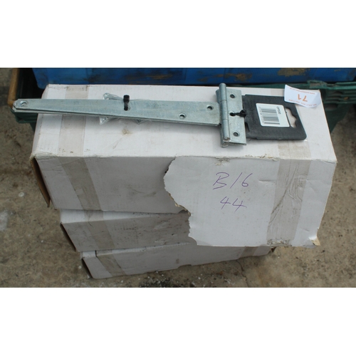 71 - 3 BOXES OF GATE HINGES  + VAT