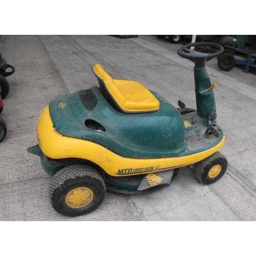 100 - MTD YARD-MAN DX -70 RIDE ON MOWER IN WORKING ORDER NO VAT