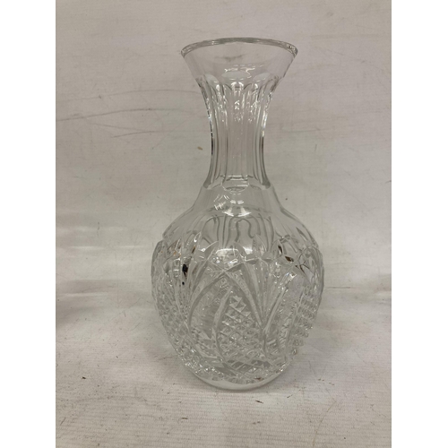 22 - A WATERFORD CRYSTAL SEAHORSE CARAFE WITH FOUR TUMBLERS