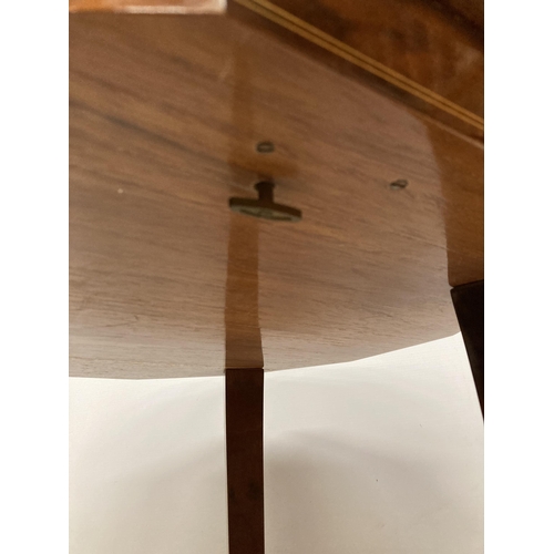 59 - AN ITALIAN INLAID VINTAGE SORRENTO MUSICAL TABLE WITH KEY