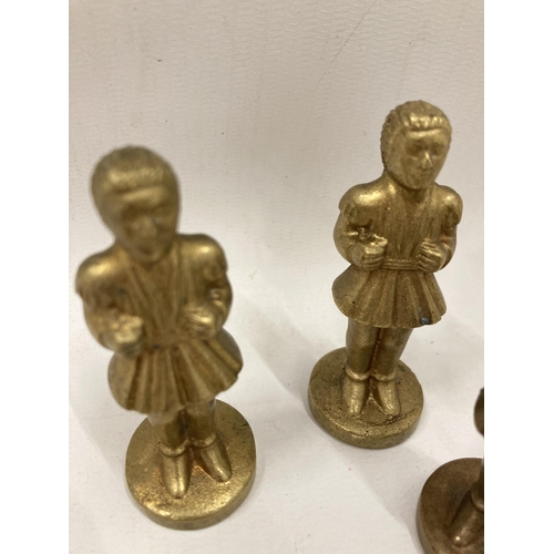 152 - FOUR VINTAGE SOLID HEAVY BRASS FIGURES