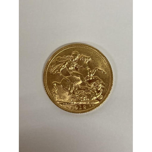 268 - A 1912 GOLD FULL SOVEREIGN COIN