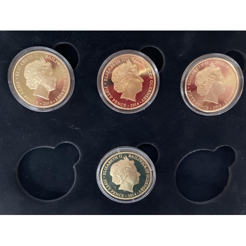 388 - A PART COLLECTION OF COMMEMORATIVE COINS TO CELEBRATE THE CENTENARY OF THE FIRST WORLD WAR IN PRESEN... 