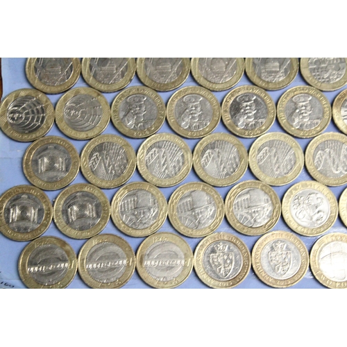 592A - A LARGE COLLECTION OF COMMEMORATIVE TWO POUND COINS