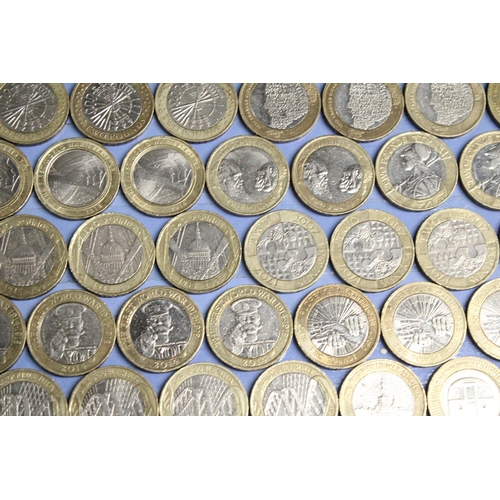 592A - A LARGE COLLECTION OF COMMEMORATIVE TWO POUND COINS