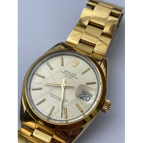 603 - A 1983 ROLEX OYSTER PERPETUAL DATE JUST AUTOMATIC WRISTWATCH ON 18CT GOLD PLATED BRACELET AND CASE C... 