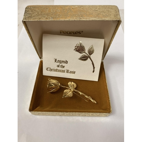 659 - A 'LEGEND OF THE CHRISTMAS ROSE' BROOCH, BOXED