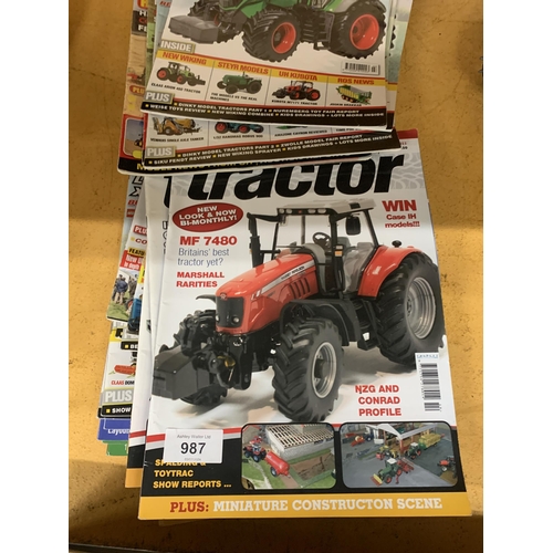 987 - A LARGE COLLECTION OF MODEL TRACTOR AND MODEL FARMER MAGAZINES