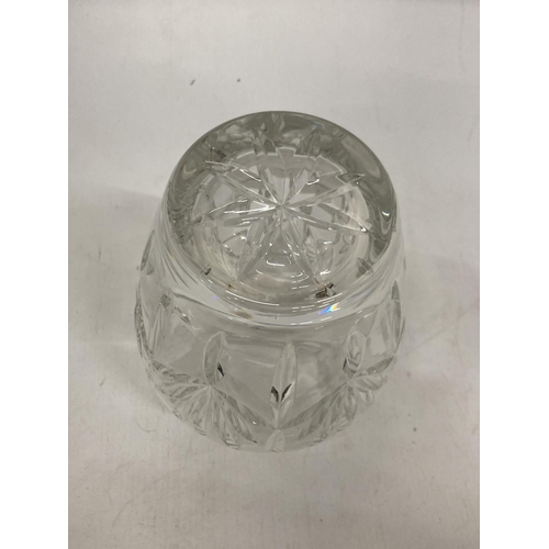 1068 - A WATERFORD CRYSTAL VASE, HEIGHT 20CM