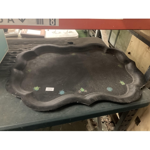 1172 - A LARGE PAPER MACHE TRAY