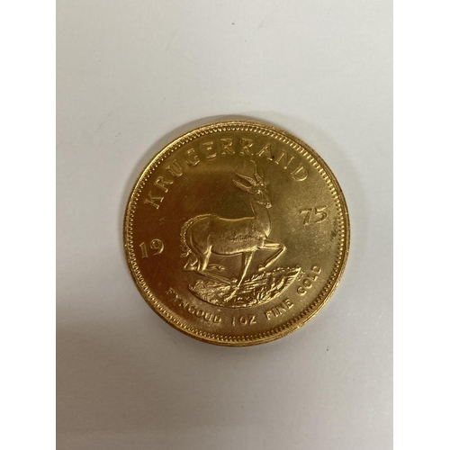 254 - A 1975 1OZ GOLD KRUGERRAND COIN