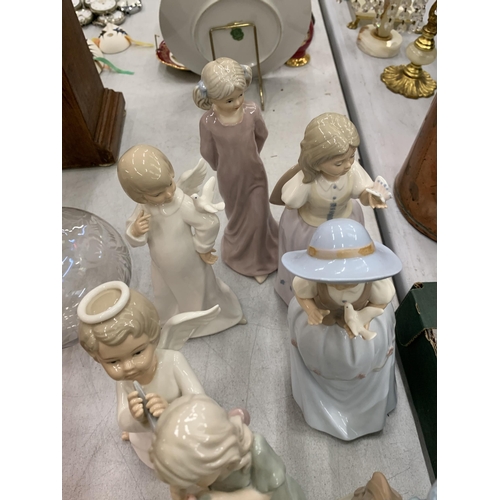 108 - A LARGE COLLECTION OF 15 FIGURINES TO INCLUDE ANGELS AND FAIRIES, LEONARDO, ETC