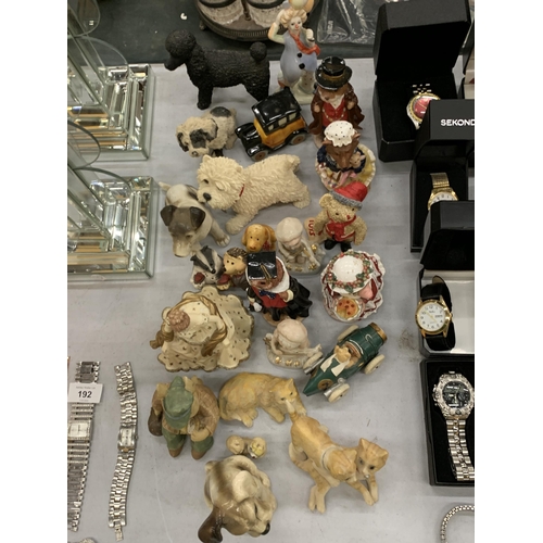 189 - A LARGE QUANTITY OF ANIMAL FIGURES, ETC TO INCLUDE REGENCY FINE ARTS, 'TALES OF HONEYSUCKLE HILL'