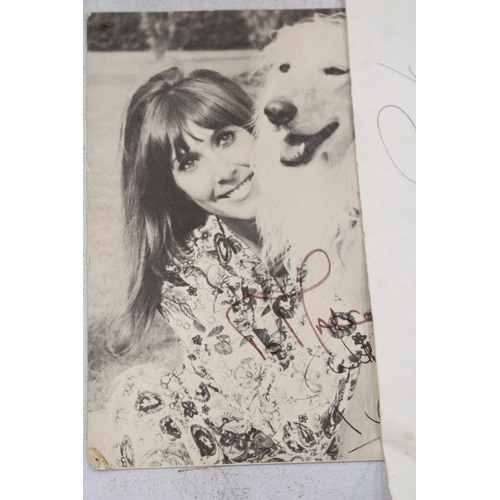 271 - THREE AUTOGRAPHS TO INCLUDE ANITA HARRIS, JULIE FELIX AND SEMPRINI