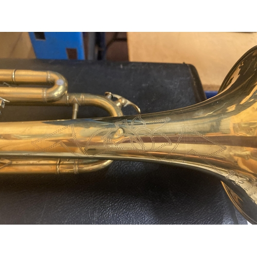 53 - A LA FLEUR 460 FOREIGN IMPORTED BY BOOSEY AND HAWKES LONDON TRUMPET IN HARD CASE